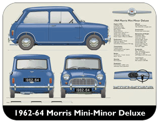 Morris Mini-Minor Deluxe 1962-64 Place Mat, Medium